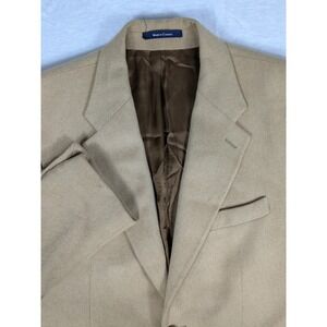 Vitg Ralph Lauren Polo University 100% Camel Hair Blazer 44R Made Canada‎ (Read)